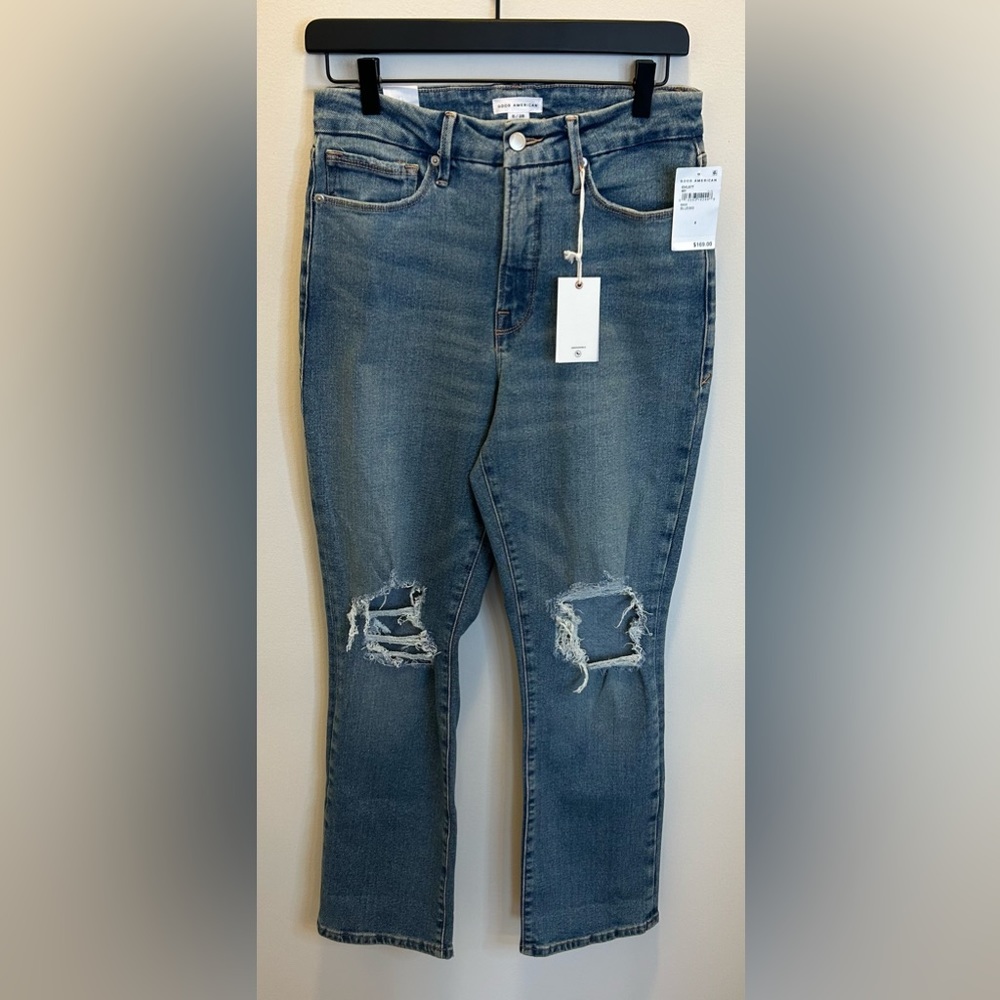NWT Good American Good Vintage Distressed Jeans